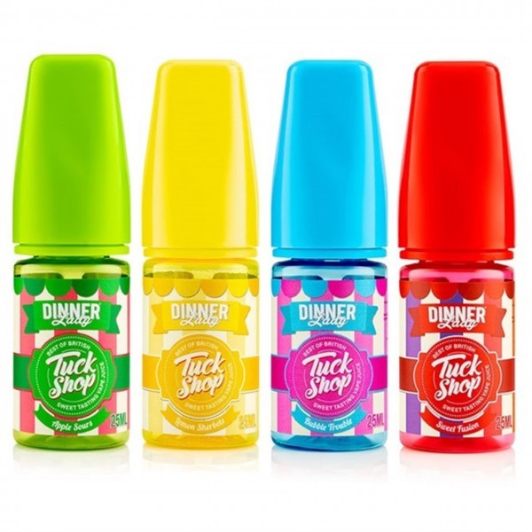 2 x  25ml Shortfill Tuck Shop E Liquids By Dinner Lady