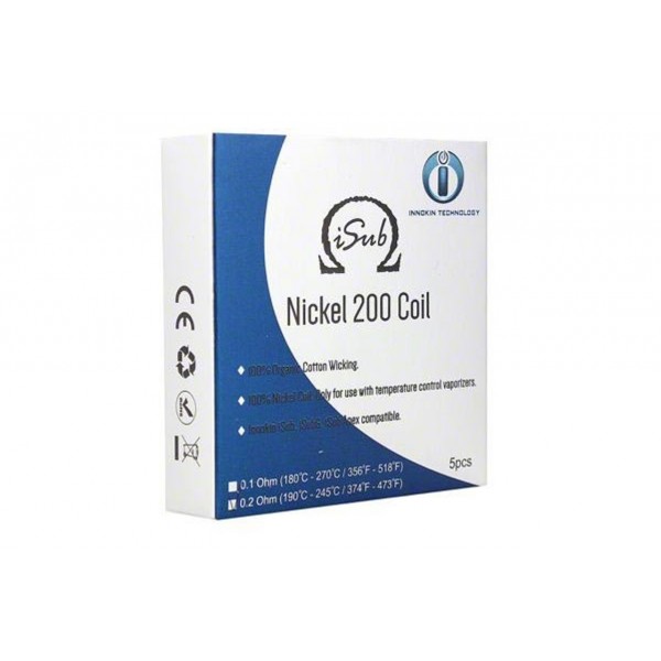 5 Pack Innokin iSub Ni200 TC Atomizer Coil Heads