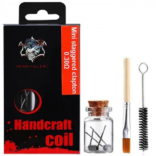 Demon Killer Handcraft Mini Staggered Clapton Prebuilt Wire Set Ni80 0.30 Ohms