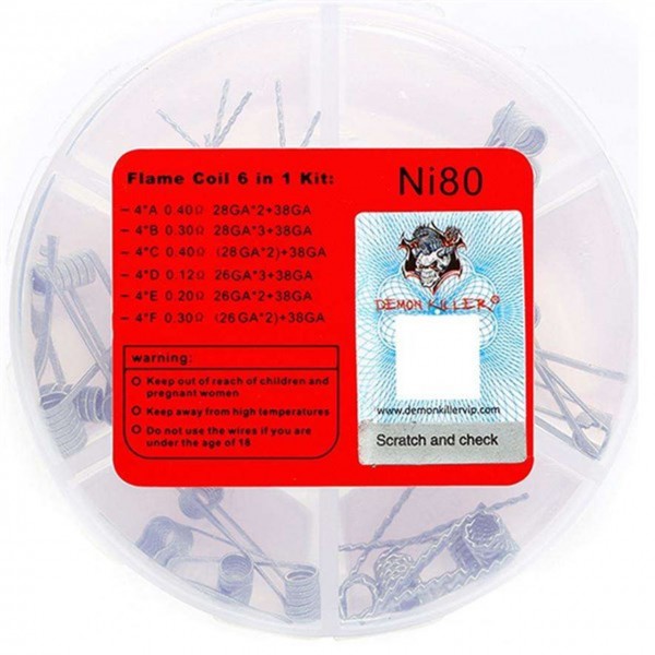 Demon Killer Coils 6 in 1 Prebuilt Coils 24 Pieces