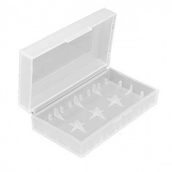 Dual 18650 Clear Plastic Battery Case