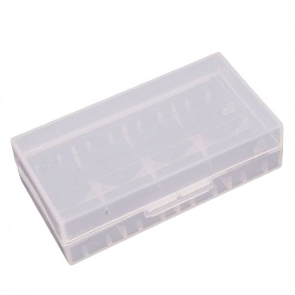 Dual 18650 Clear Plastic Battery Case