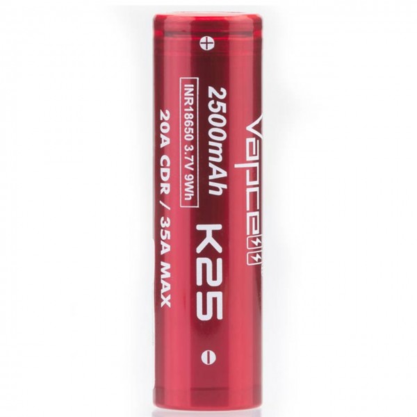 Vapcell K25 18650 2500 mAh 20A Battery