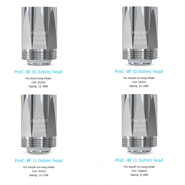 5 Pack Joyetech ProC  BF Coil Atomizer Heads