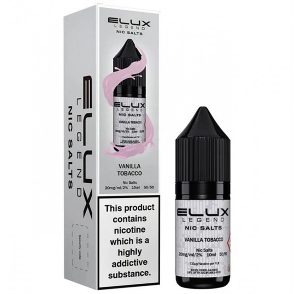 Vanilla Tobacco Nic Salt E Liquid 10ml By Elux Legend