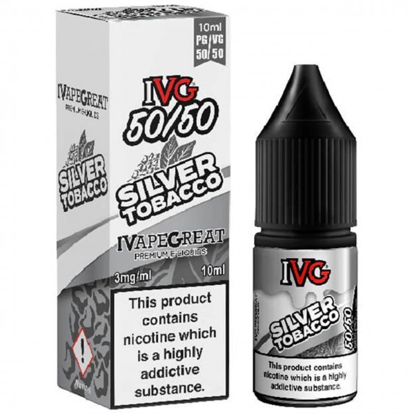 Silver Tobacco E Liquid 50/50 10ml By IVG