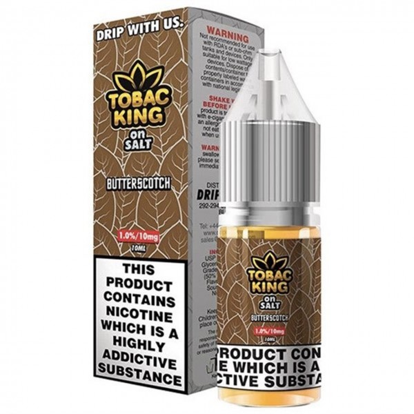 Butterscotch Nic Salt E Liquid 10ml By Tobac King