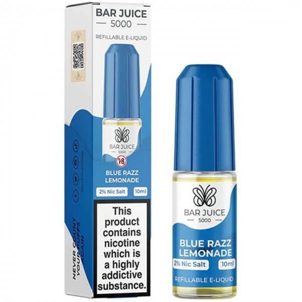 Blue Razz Lemonade Nic Salt E Liquid 10ml by Bar Juice 5000