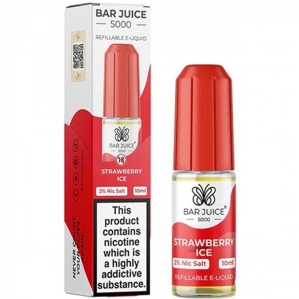 Strawberry Ice Nic Salt E Liquid 10ml by Bar Juice 5000