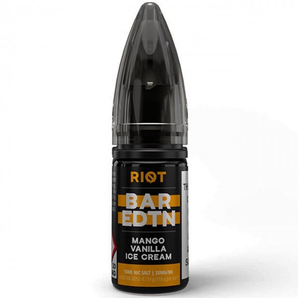 Mango Vanilla Ice Cream Bar ﻿EDTN Nic Salt E Liquid 10ml by Riot Squad