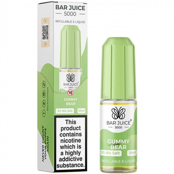 Gummy Bear Nic Salt E Liquid 10ml by Bar Juice 5000