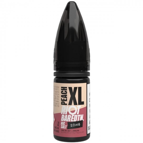 Peach XL Bar ﻿EDTN Nic Salt E Liquid 10ml by Riot Squad