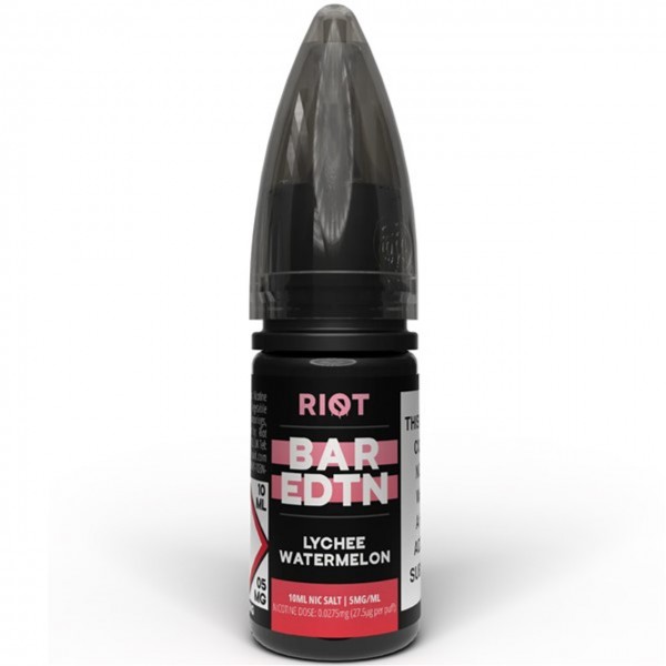 Lychee Watermelon Bar ﻿EDTN Nic Salt E Liquid 10ml by Riot Squad