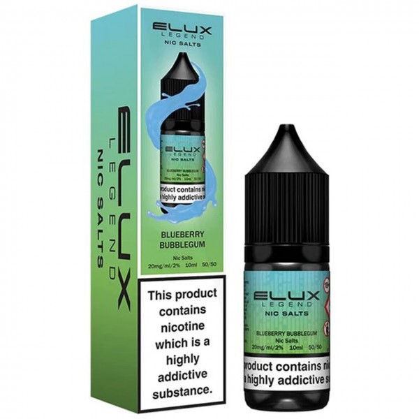Blueberry Bubblegum Nic Salt E Liquid 10ml By Elux Legend