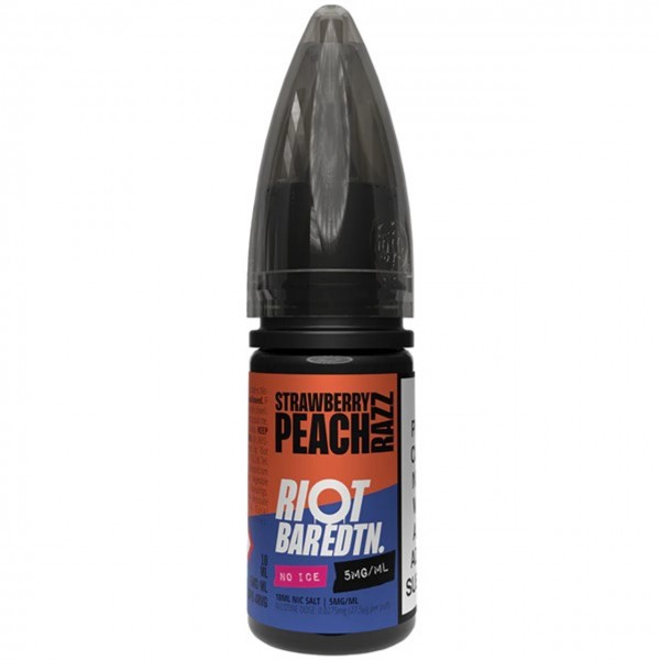 Strawberry Peach Razz Bar ﻿EDTN No Ice Nic Salt E Liquid 10ml by Riot Squad