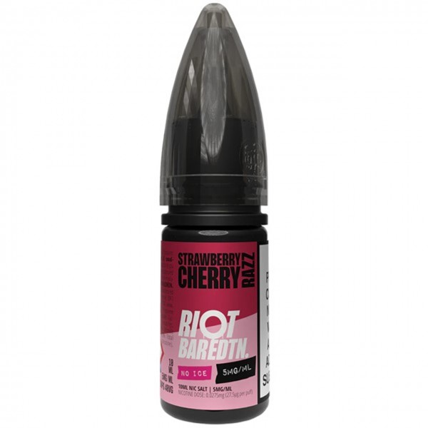 Strawberry Cherry Razz Bar ﻿EDTN No Ice Nic Salt E Liquid 10ml by Riot Squad