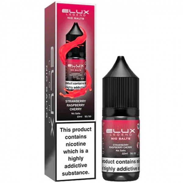 Strawberry Raspberry Cherry Nic Salt E Liquid 10ml By Elux Legend