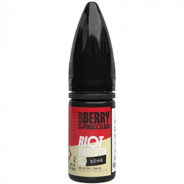 Strawberry Pina Colada Bar ﻿EDTN Nic Salt E Liquid 10ml by Riot Squad