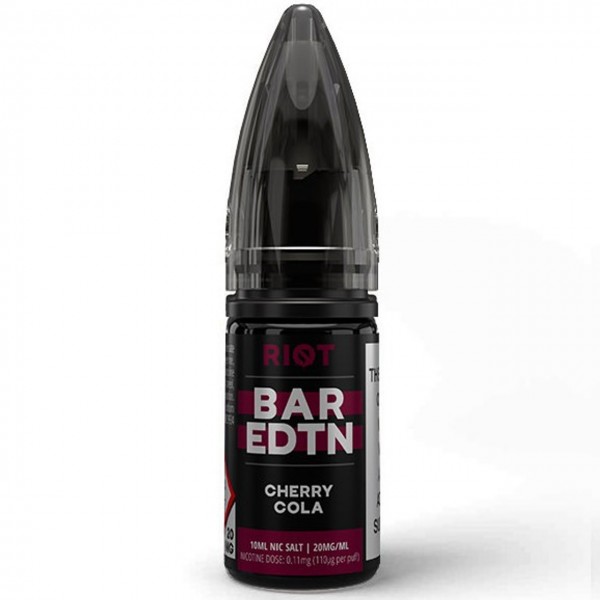 Cherry Cola Bar ﻿EDTN Nic Salt E Liquid 10ml by Riot Squad