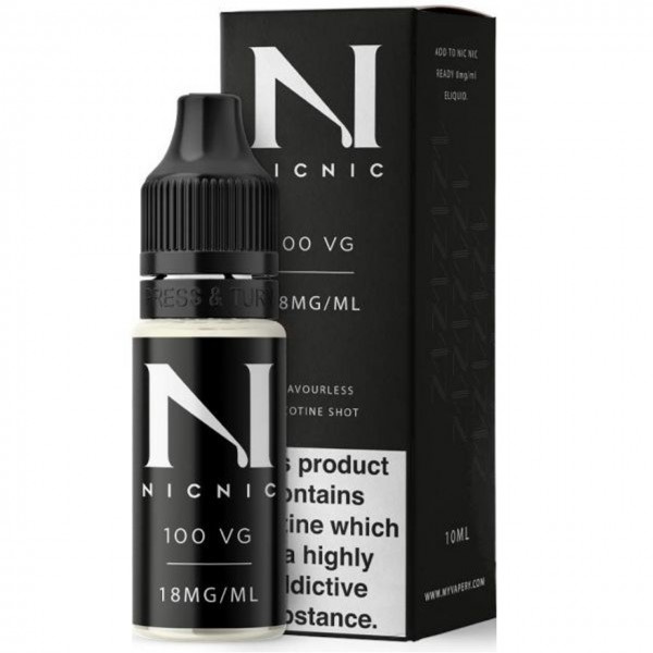 Unflavoured 100VG Nicotine Shot E Liquid 10ml By Nic Nic