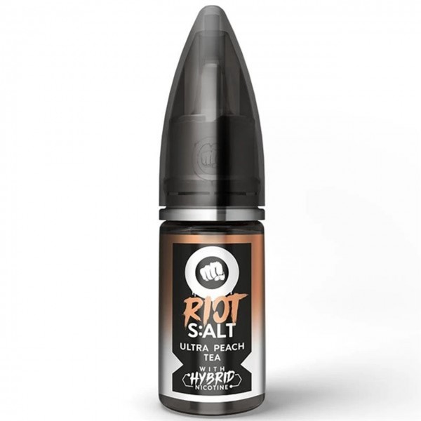 Ultra Peach Tea Nic Salt E Liquid 10ml by Riot Squad Black Edition