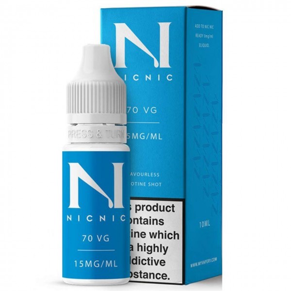 Unflavoured 70VG Nicotine Shot E Liquid 10ml By Nic Nic