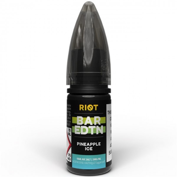 Pineapple Ice Bar ﻿EDTN Nic Salt E Liquid 10ml by Riot Squad