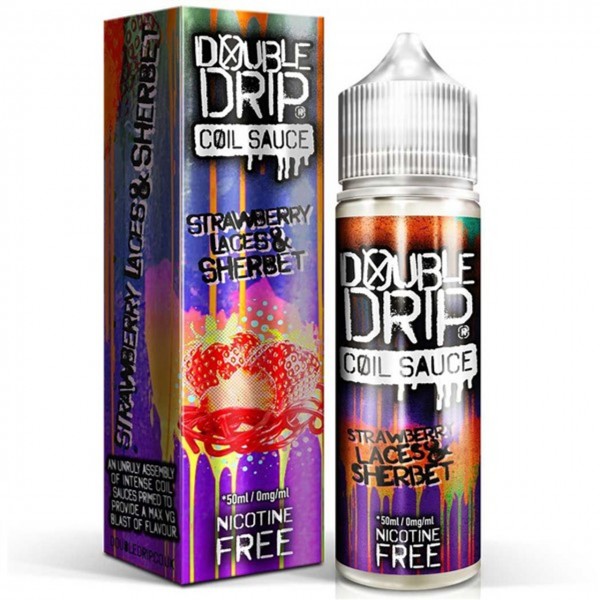Strawberry Laces & Sherbet E Liquid 50ml by Double Drip Coil Sauce