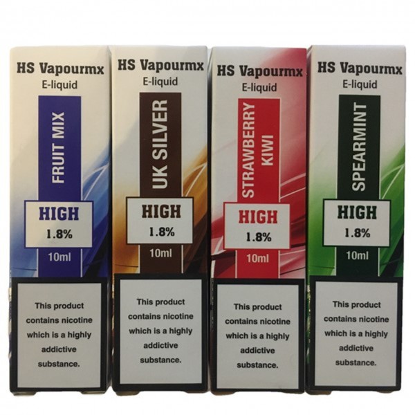 10 x 10ml HS Vapourmx High PG E Liquids