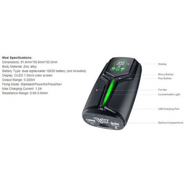Wotofo Flux 200w Vape Kit