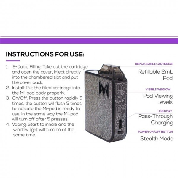 Mi Pod Refillable Starter Kit Free E Liquids